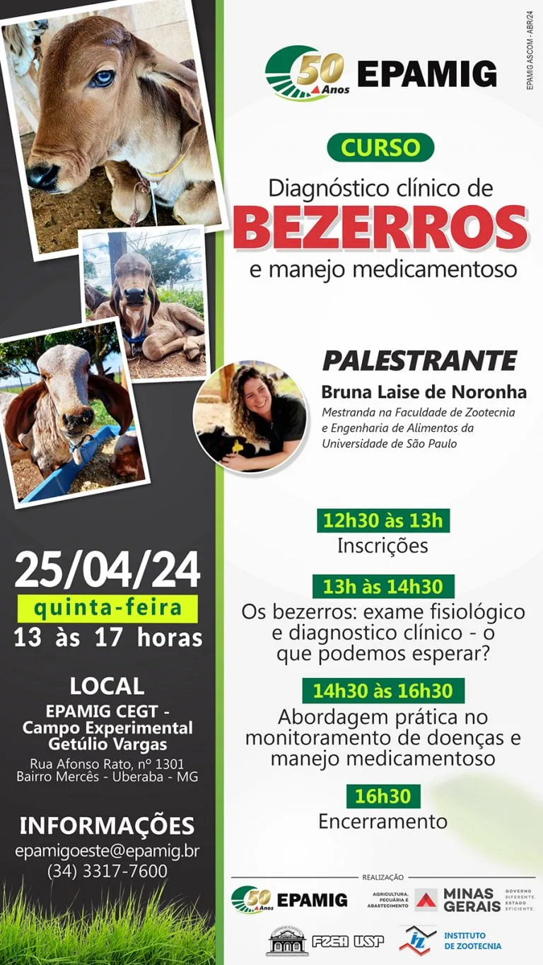 Diagnóstico clínico de bezerros e manejo medicamentoso