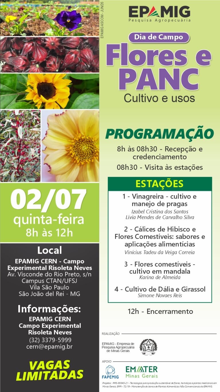Dia de Campo - Flores e PANC  - Cultivo e Usos